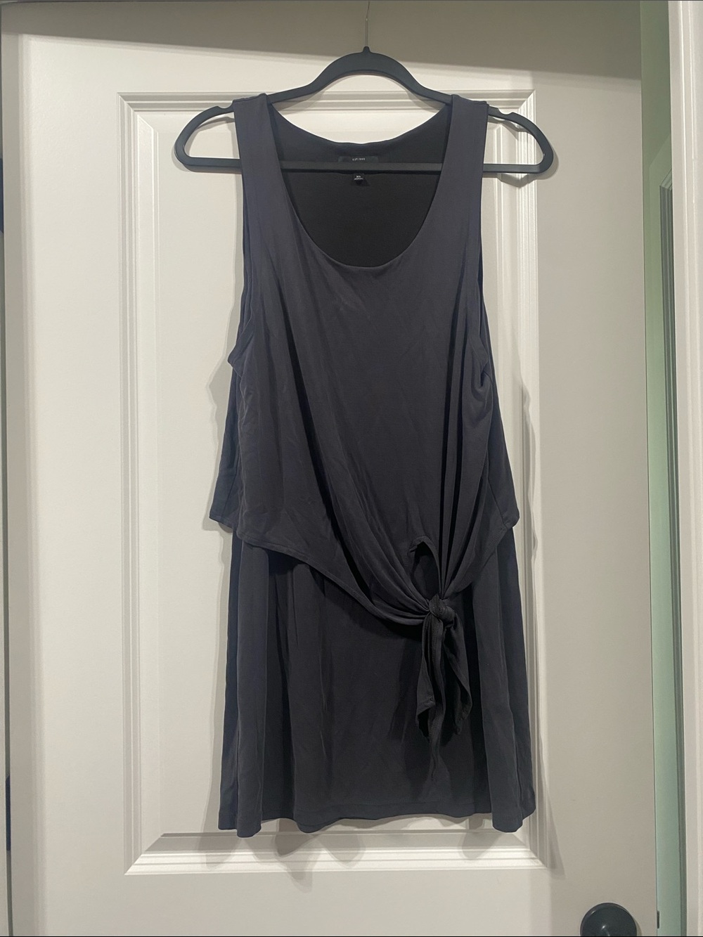Lucky Brand Black Sleeveless Tie-Front Mini Dress